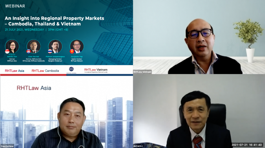 [21 JULY 2021] WEBINAR ON INSIGHT INTO REGIONAL PROPERTY MARKETS – CAMBODIA, THAILAND & VIETNAM